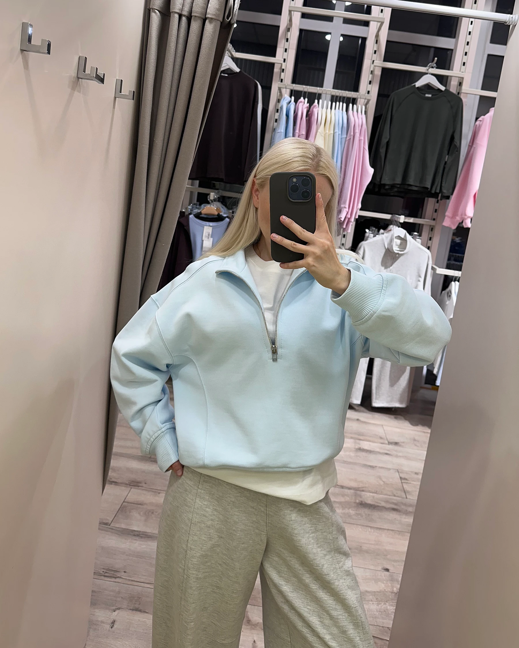 Світшот з тринитки кольору ice blue - зображення 4
