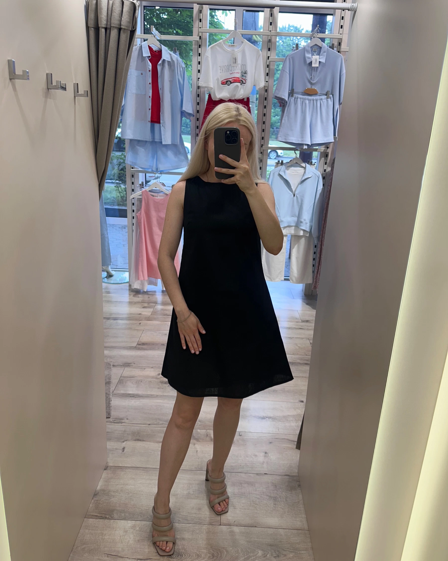 Чорна сукня з льону - зображення 3
