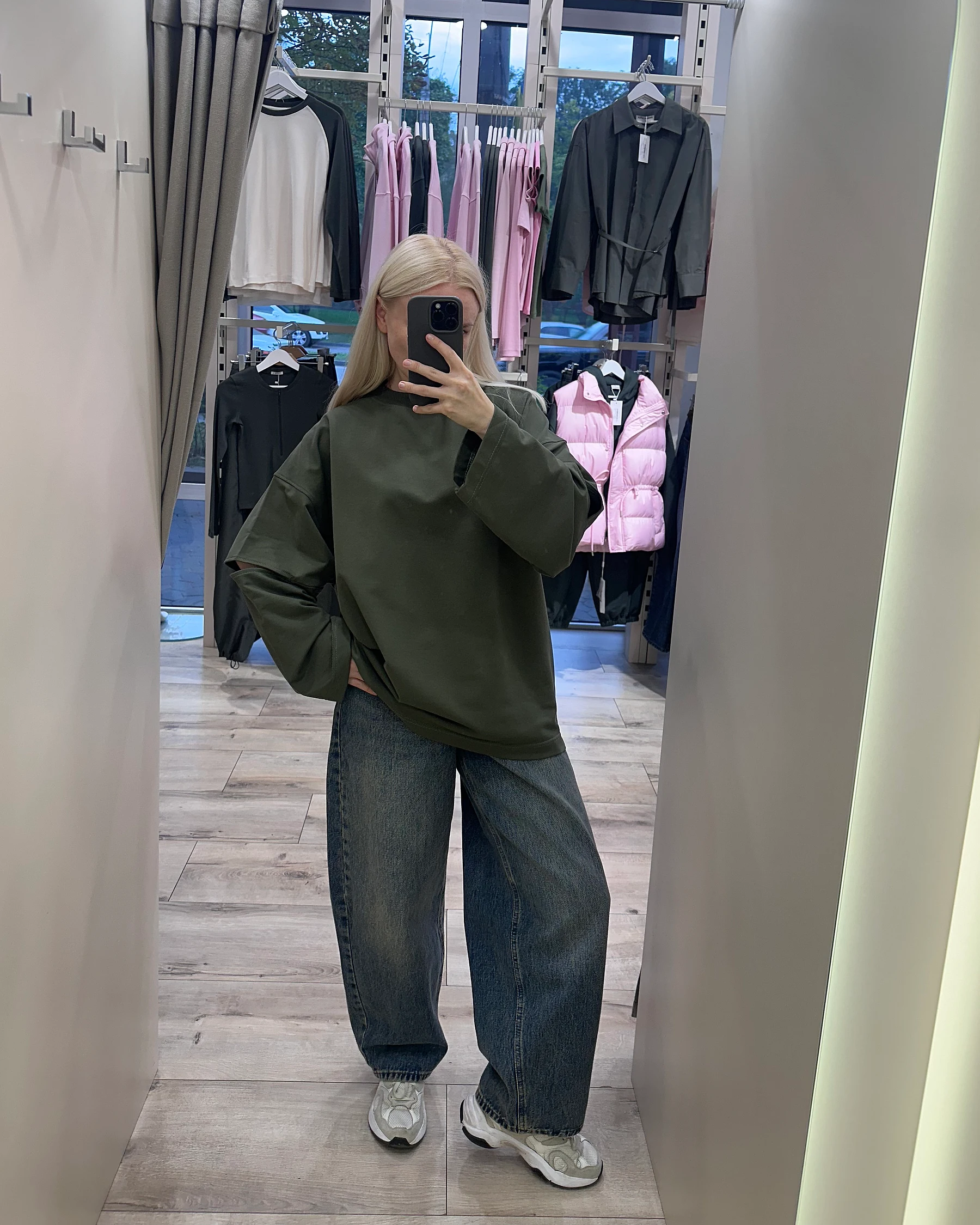 Джинси baggy синьо-зеленого кольору - зображення 2