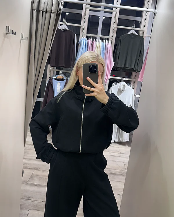 Вкорочений світшот full zip на регуляторах