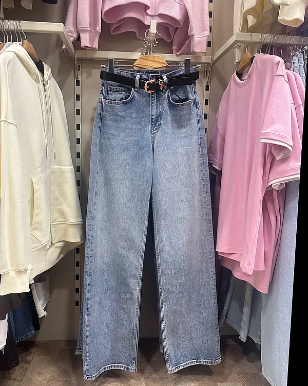 Стрейчеві джинси wide leg